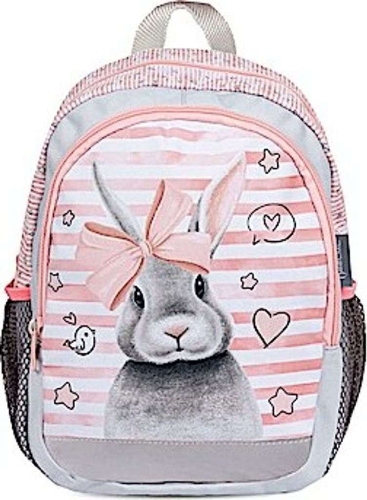 Belmil Kiddy Plus Kindergartenrucksack "Sweet Bunny" für 3-6 Jährige Kinder mit Brustgurt