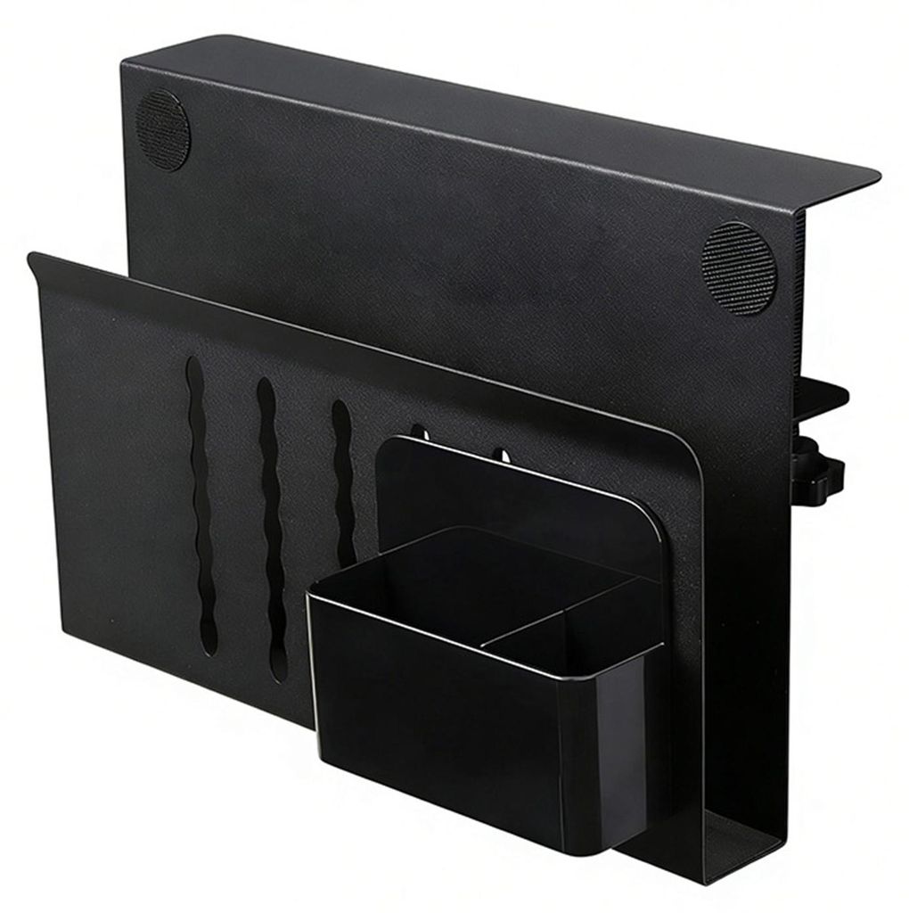 Schreibtisch-Organizer mit magnetischem Stifthalter, robustem Kohlenstoffstahl, bohrfrei, für Homeoffice-Tisch, Laptop-Halterung, Notebook-Ablage
