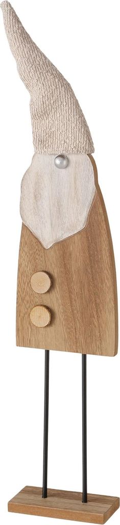 Deko Aufsteller H63cm Weihnachtsmann Holz Braun Weihnachtsdeko Skandideko Figur