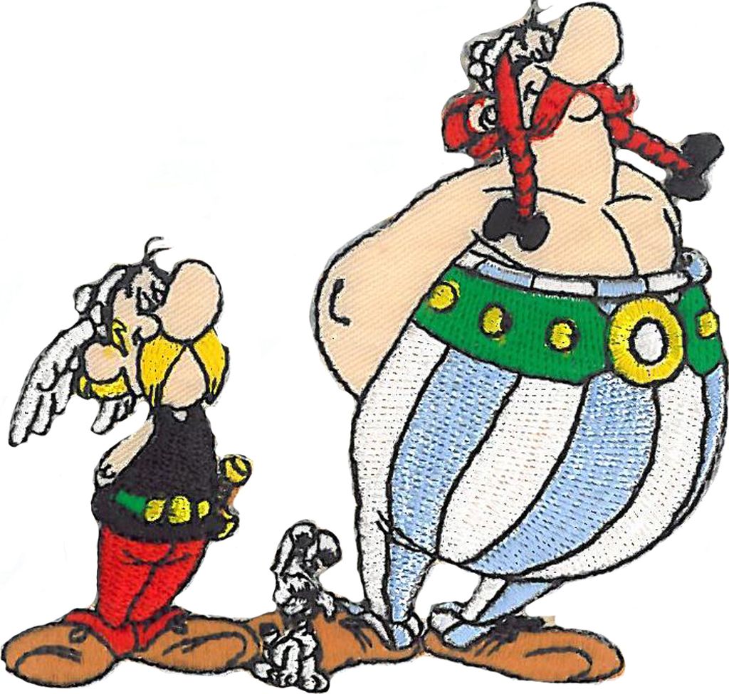 HKM 5936-0009196 - Asterix & Oberlix Applikation, Bügelbild, Patch, ca. 8,5 x 10 cm