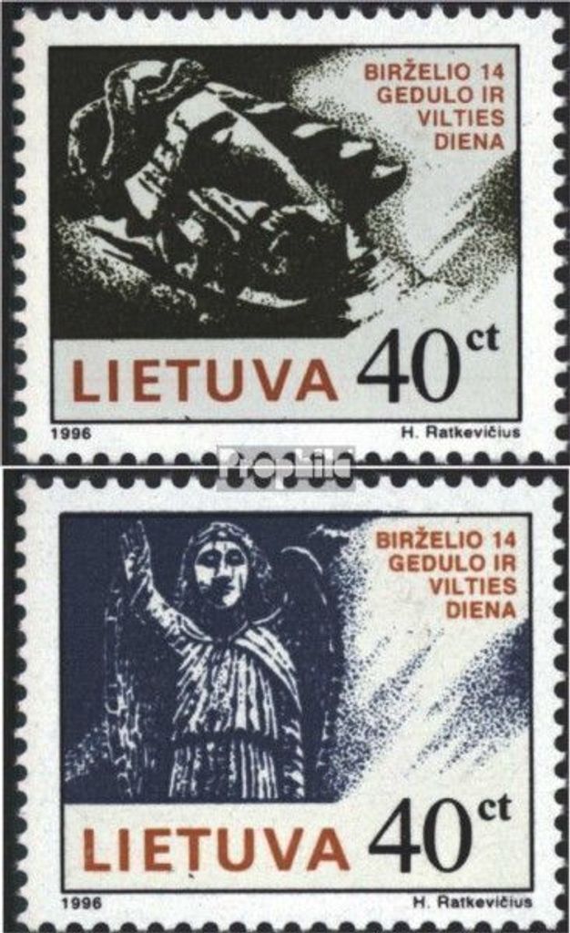 Briefmarken Litauen 1996 Mi 613-614 (kompl.Ausg.) gestempelt Trauertag