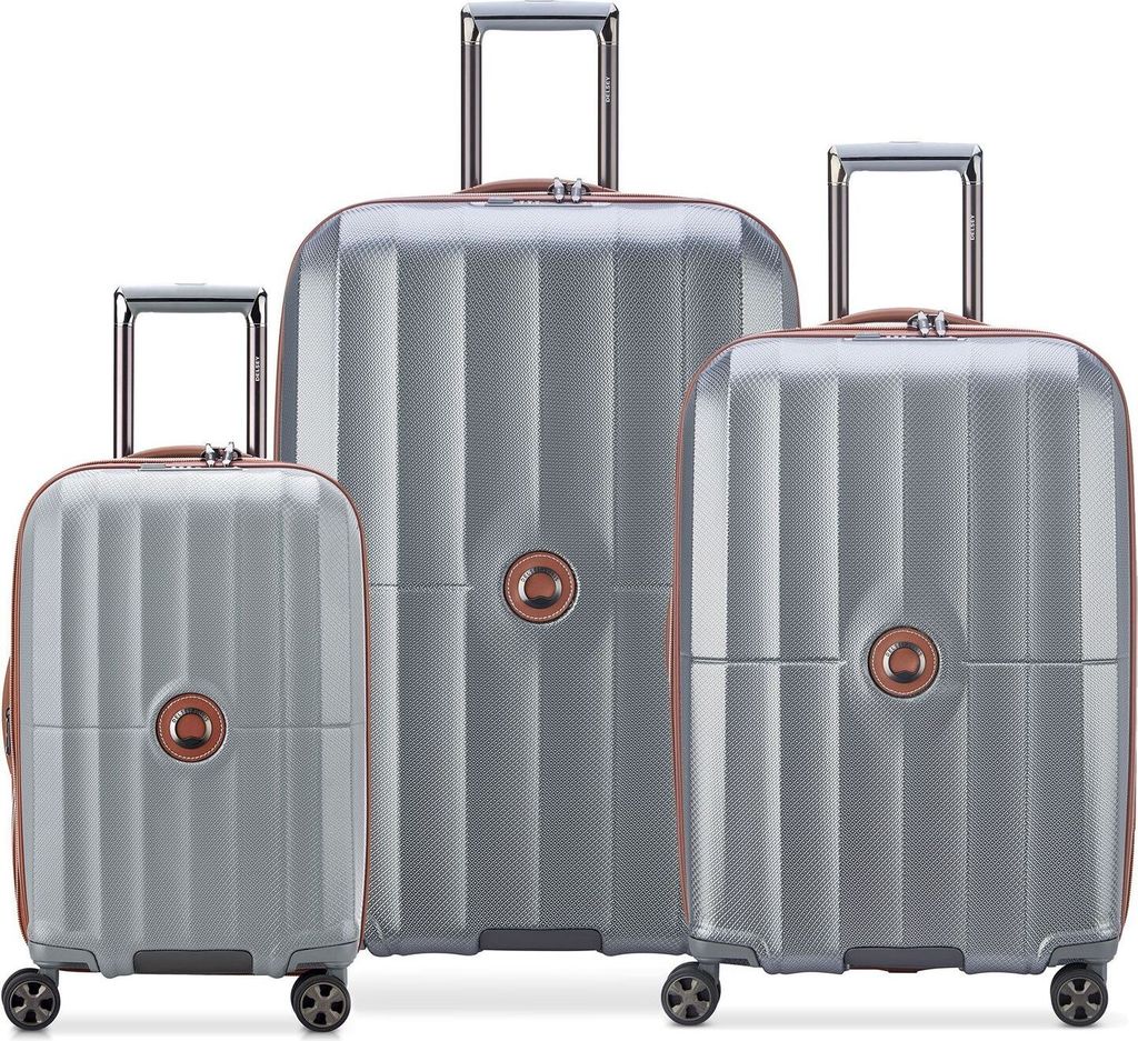 DELSEY PARIS Carrousel Expandable 4 Double Rolls Trolley L / M / S L Platin grau 76cm