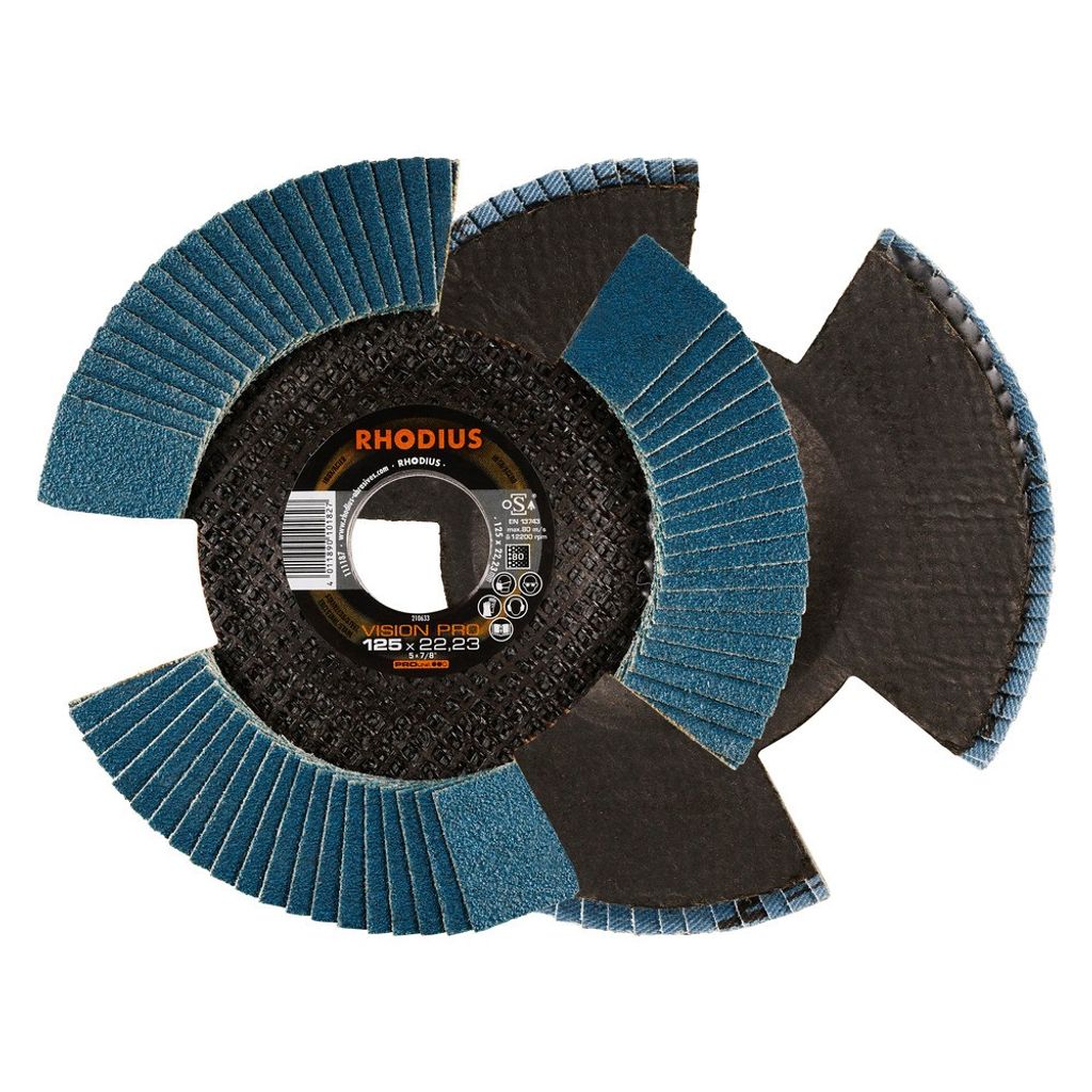 Rhodius 211305 VISION PRO PACK Flap disc Diameter 125 mm Bore diameter 22.23 mm 5 pc(s)