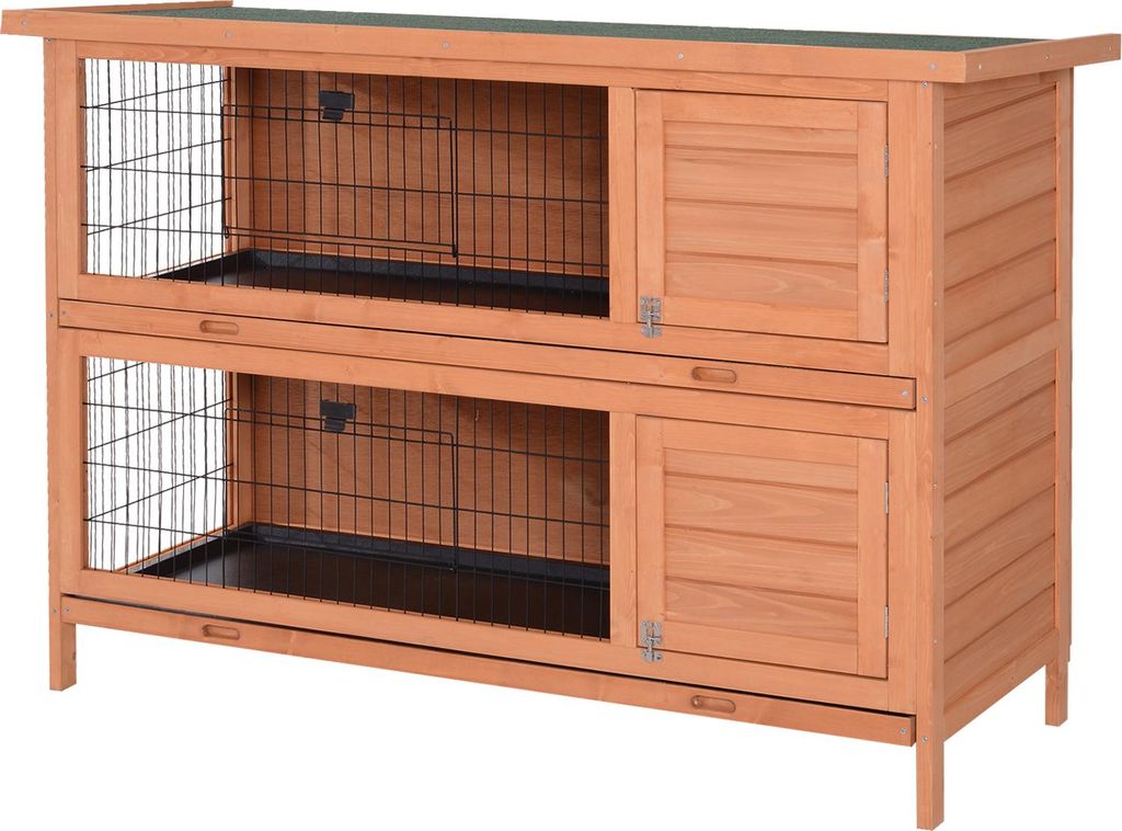 Cage pour lapins avec toit en bitume, cage pour lapins Image du produit 