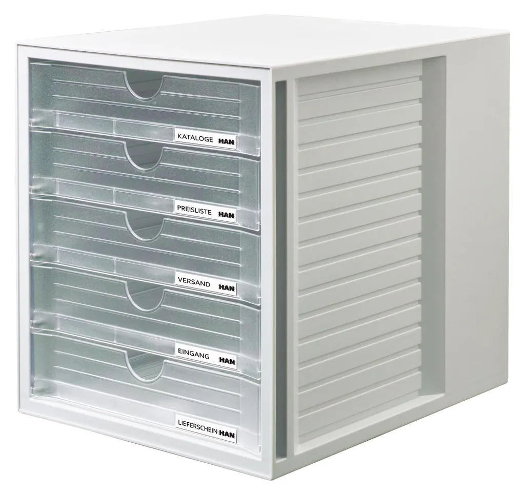 Fornitura Ufficio: Cassettiera HAN 5 Cassetti Grigio - Stock Disponibile