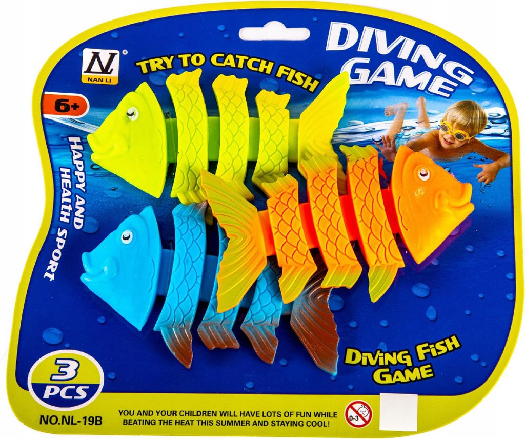 SPIELZEUG ZUM TAUCHEN FISCHE FÜR DAS SCHWIMMBAD 3 Stück Produktbild 
