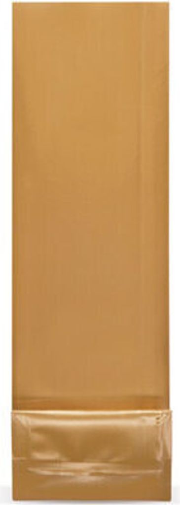 500x Blockbodenbeutel Gold 105 + 65mm x 297mm 4-lagig