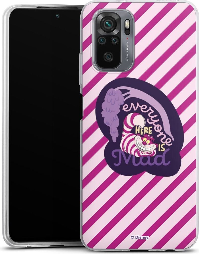 DeinDesign Slim Hülle für Xiaomi Redmi Note 10 4G Silikon Case Ultra Dünn Handyhülle Alice im Wunderland Disney Grinsekatze