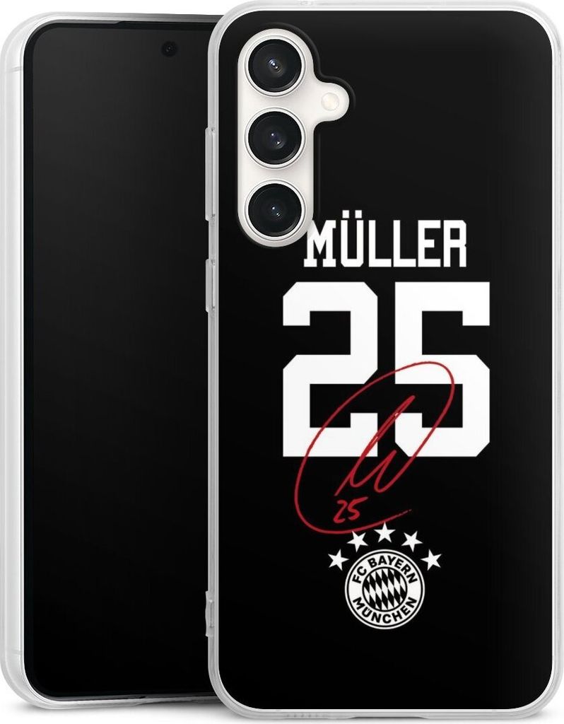 DeinDesign Handyhülle für Samsung Galaxy S23 FE Silikon Hülle Case Smartphone Schutzhülle FC Bayern München FCB Thomas Müller