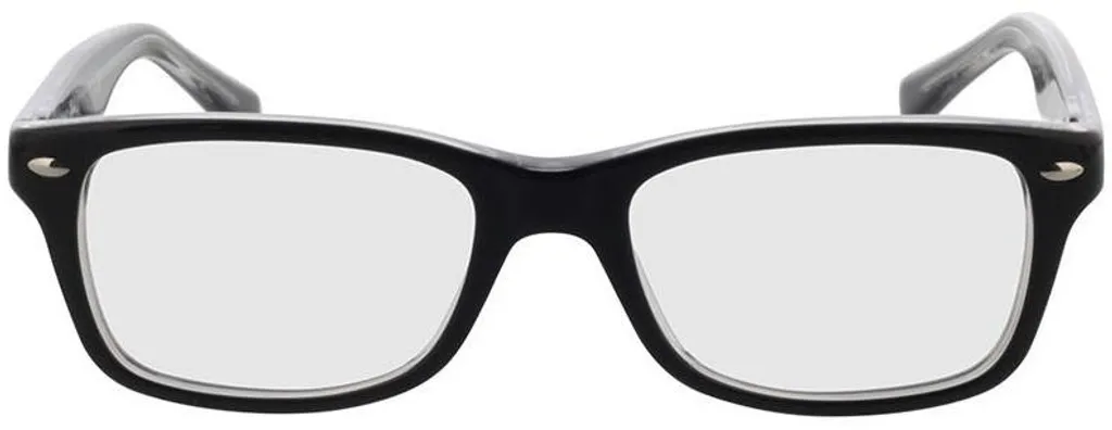 Ray-Ban RB1531 Lunettes de Vue Enfant Rectangulaires Noir et Transparent