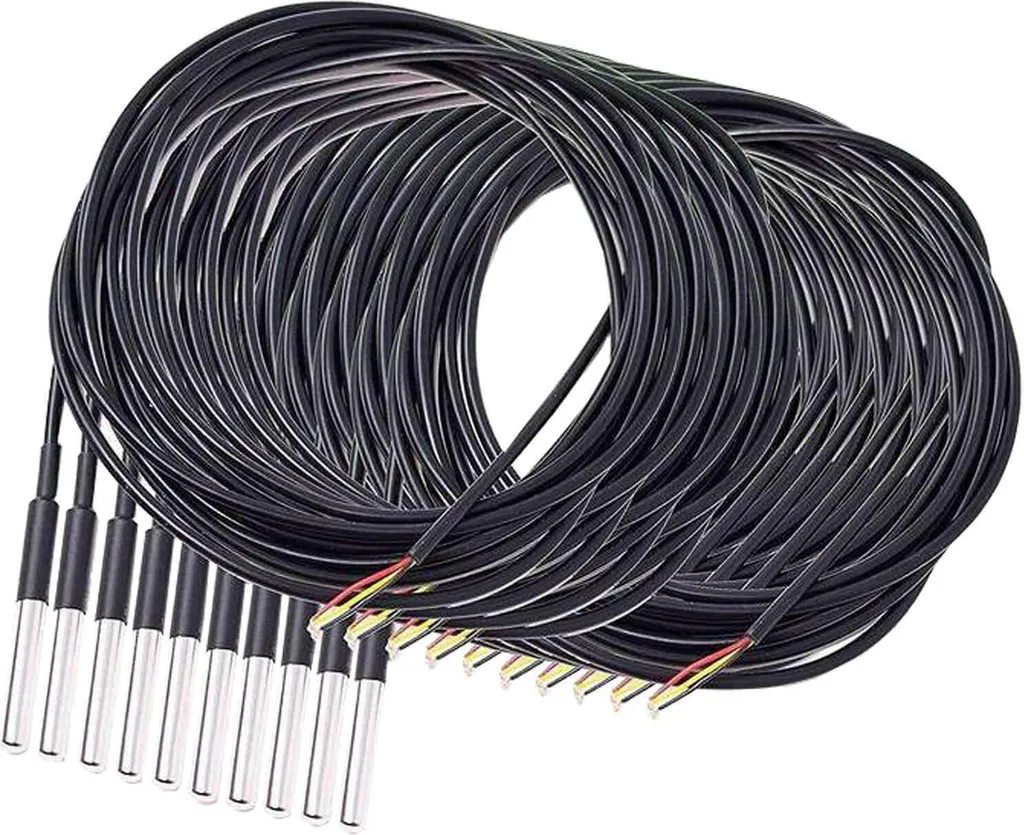 Capteur de température DS18B20 pour domotique et aquarium câble 3m x10