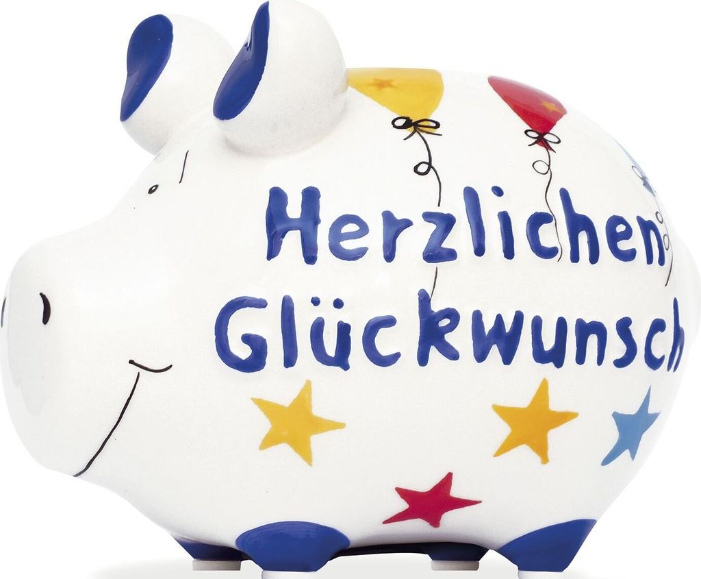 KCG 101635 Spardose Schwein "Herzlichen Glückwunsch" - Produktbild 