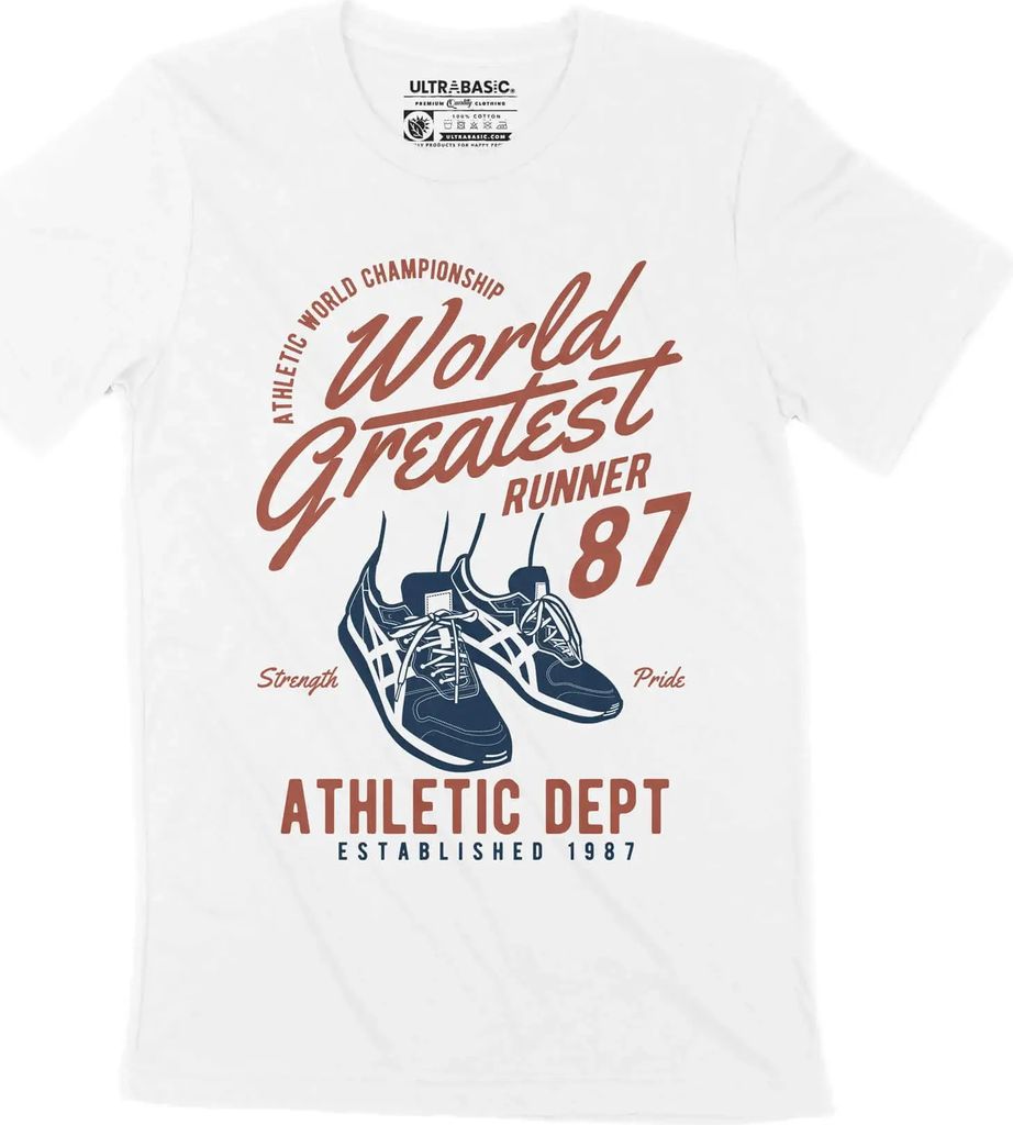 Herren Grafik T-Shirt Der weltbeste Läufer wurde 87 – World Greatest Runner Established 87 – Geschenk 87. Geburtstag Jahrestag 87 Jahre Jubil...