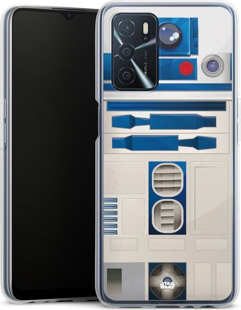 DeinDesign Handyhülle für Oppo A16s Silikon Hülle Case Smartphone Schutzhülle Fanartikel Star Wars R2D2