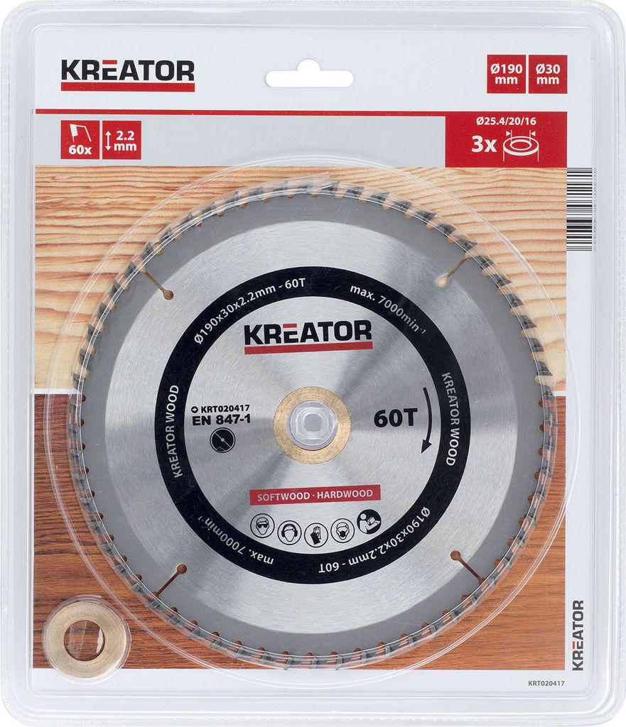 Pilový kotouč 190 x 30 x 2,2 mm na dřevo včetně redukčních Obrázek produktu 