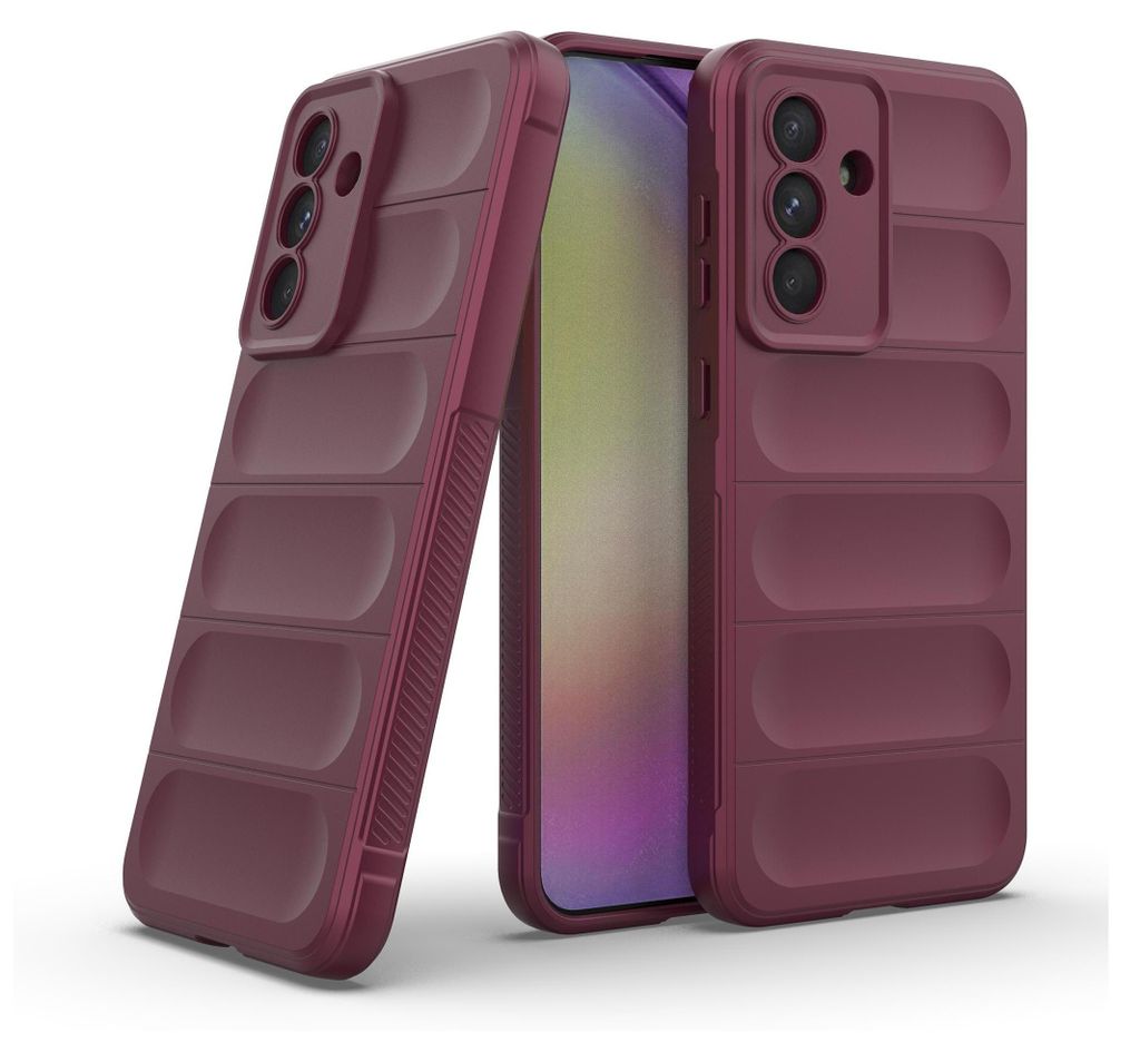 Handy Hülle für Samsung Galaxy A36 5G Grip Case Cover Schutzhülle Softgrip Farbe: Burgunder Rot