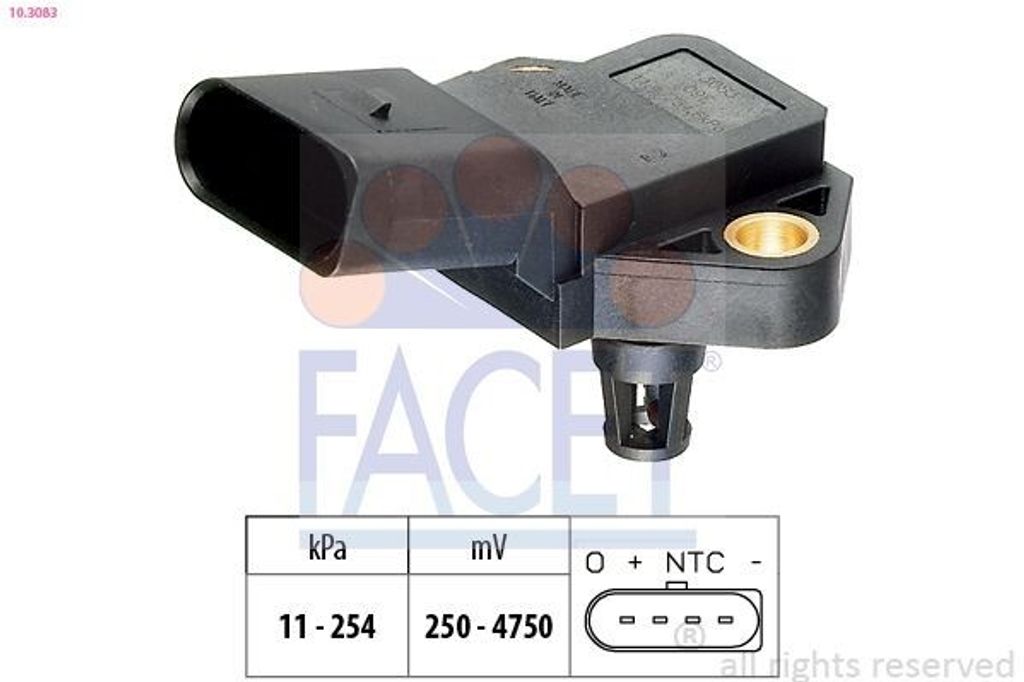 FACET Luftdrucksensor Höhenanpassung 10.3083 für VW Golf IV Produktbild 