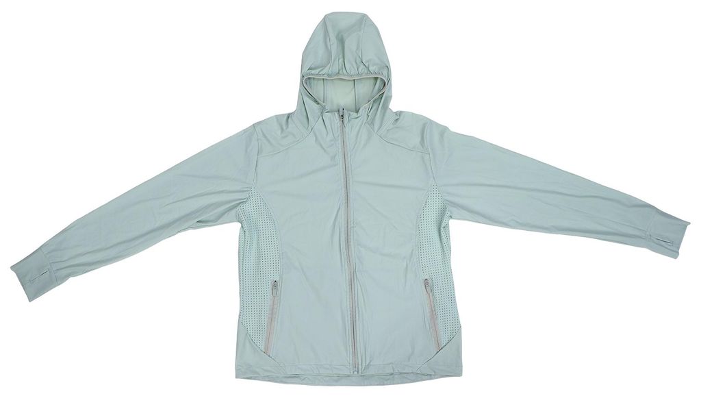 Damen-Sonnenschutz-Hoodie-Jacke, UV-beständig, langärmlig, kühlend, für den Sommer, Grün, XL