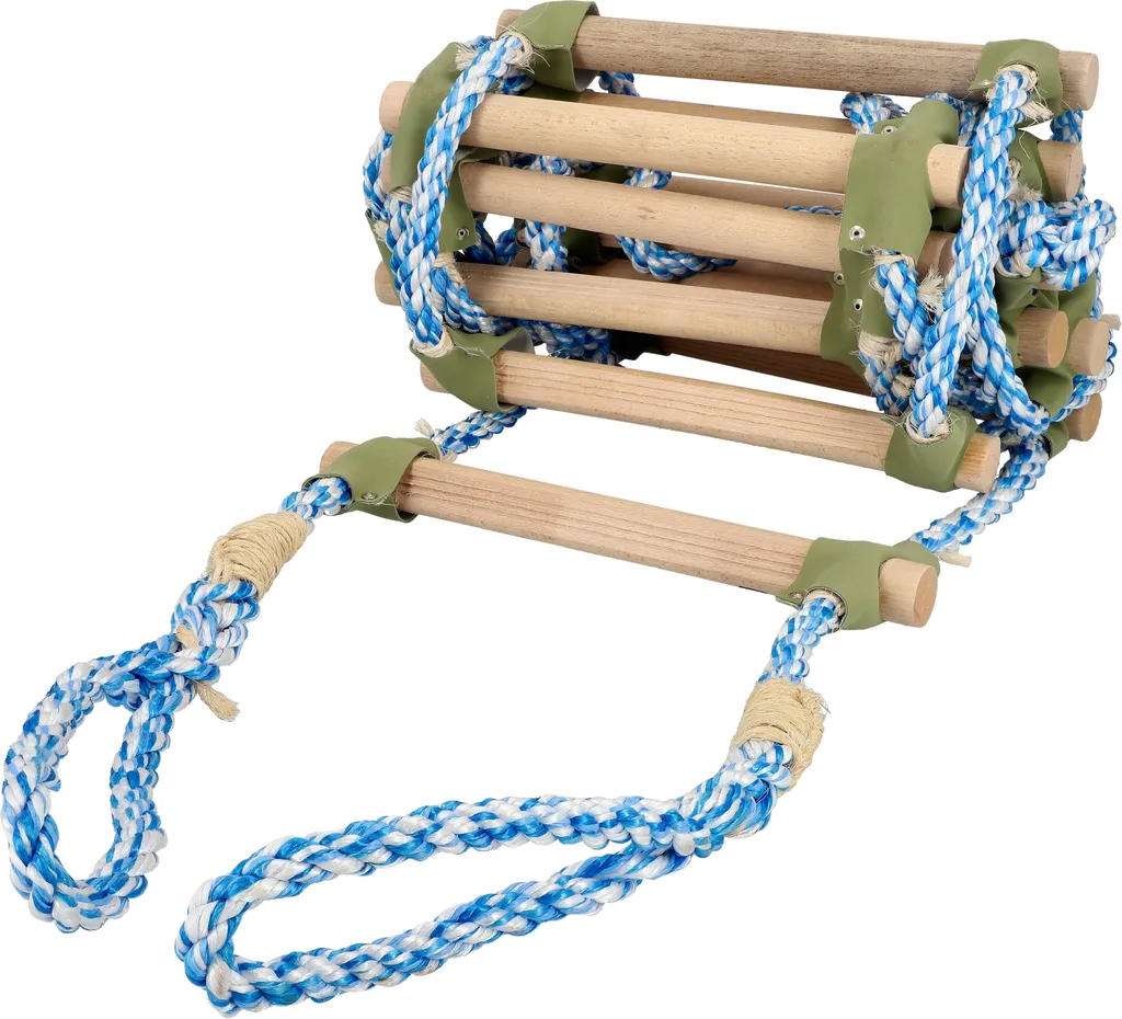 KOTARBAU Échelle de corde pour couvreur avec échelons bois robuste 5m