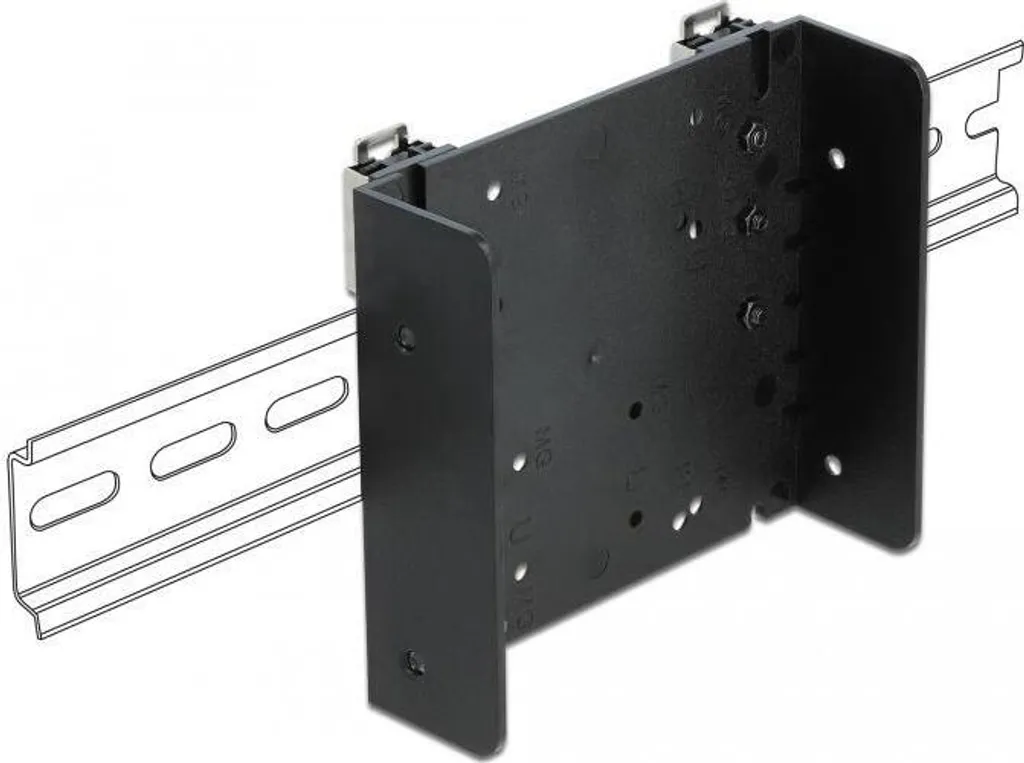 Kit de montage sur rail DIN Delock pour monocarte Raspberry Pi et SBC - 7