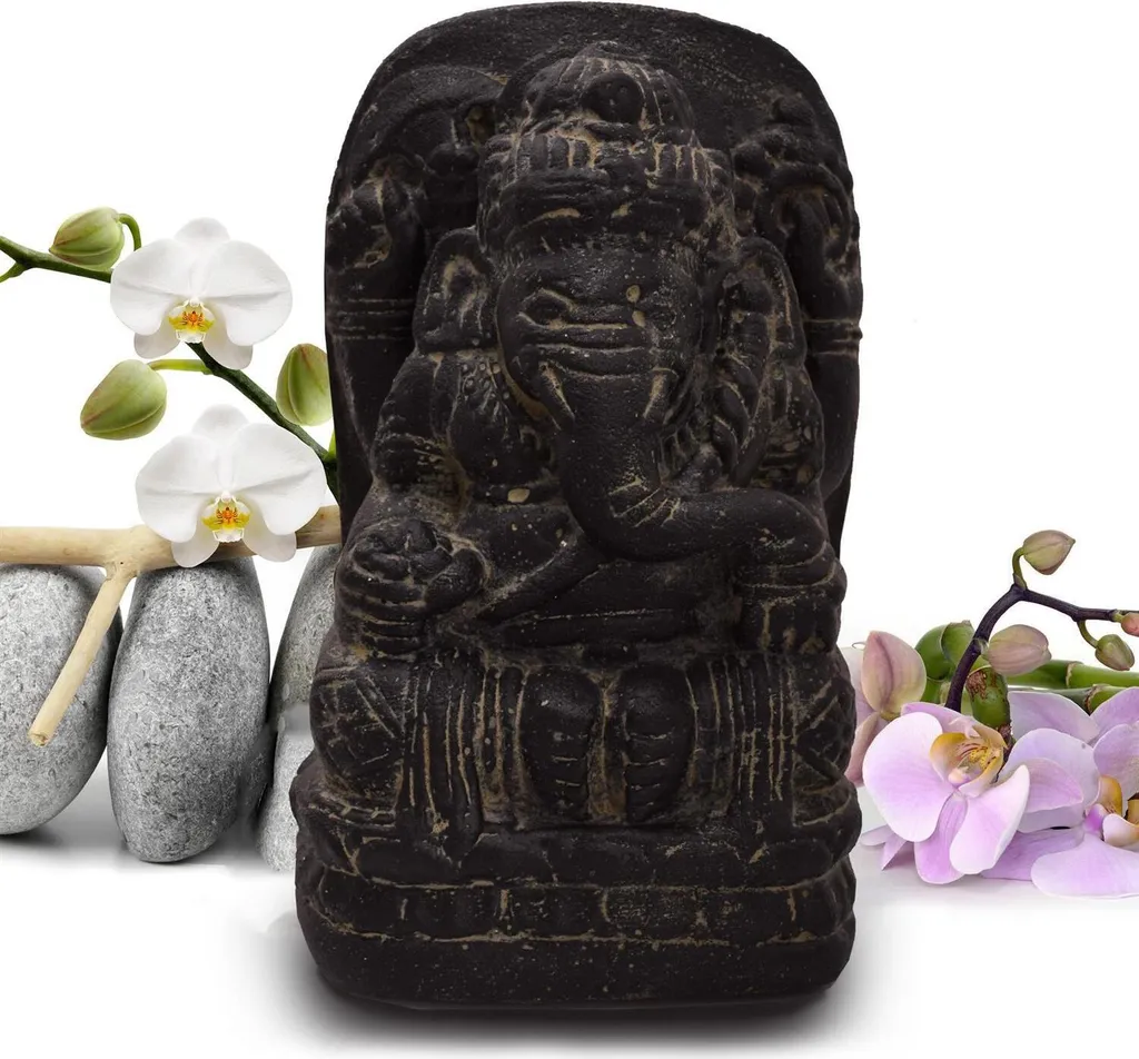 Figurine Ganesha Dieu Kupwad 10 x 11 x 18 cm - Statuette Hindoue Zen