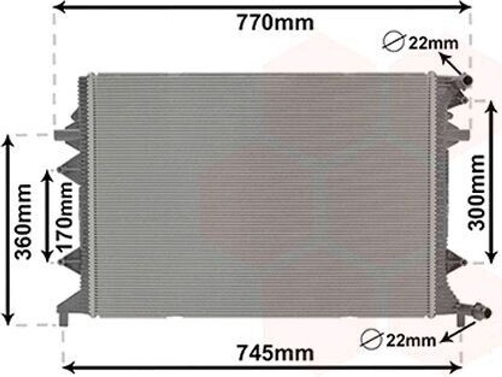 VAN WEZEL 58012705 Kühler Wasserkühler Motorkühler für VW TIGUAN (5N) TIGUAN (AD1)