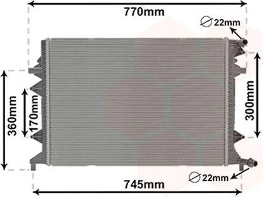Radiateur de refroidissement en aluminium durable pour TIGUAN 5N AD1