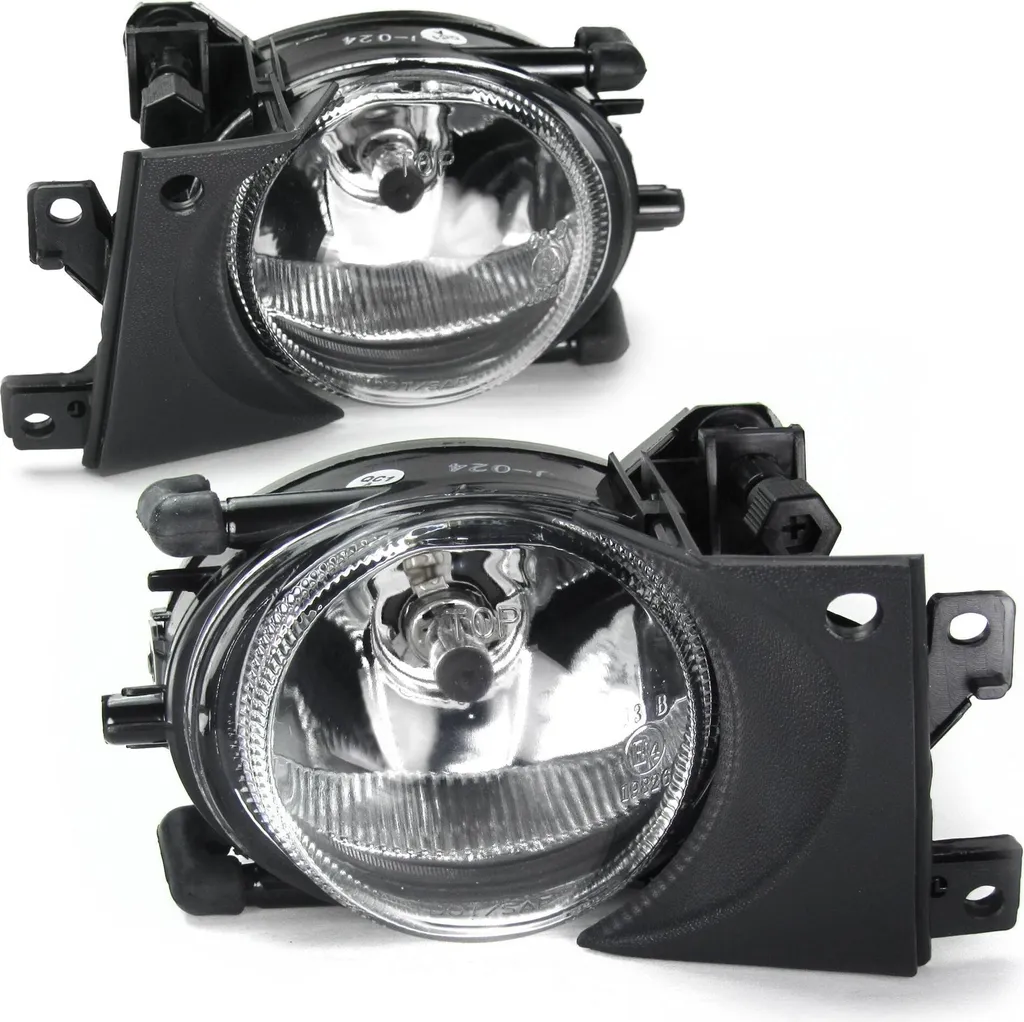 Phares Antibrouillard Verre Clair Chromé avec Ampoules H8 pour BMW E39
