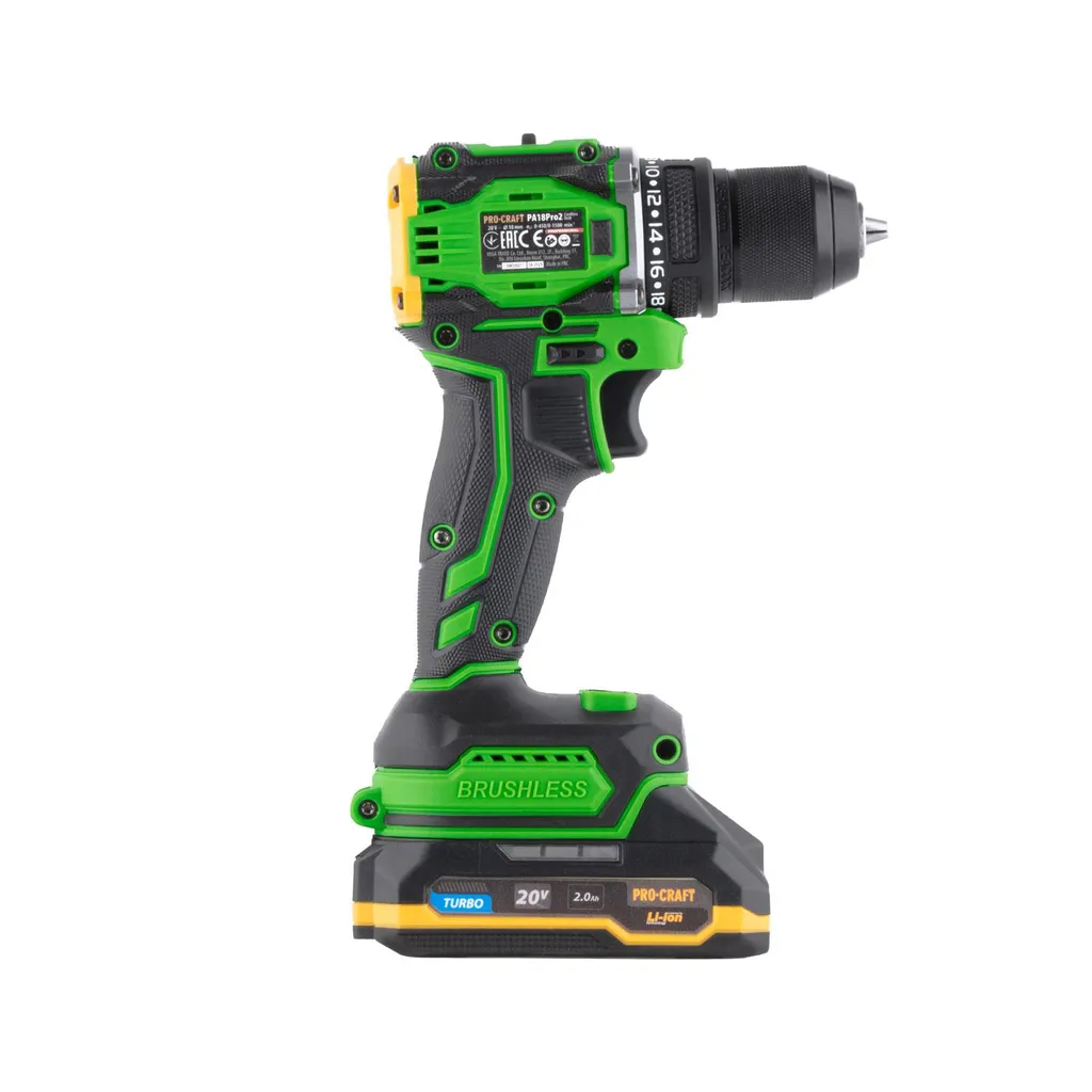 Procraft PA18Pro2-1B-C Brushless 20V: Kit Avvitatore con Batteria e Accessori - 11