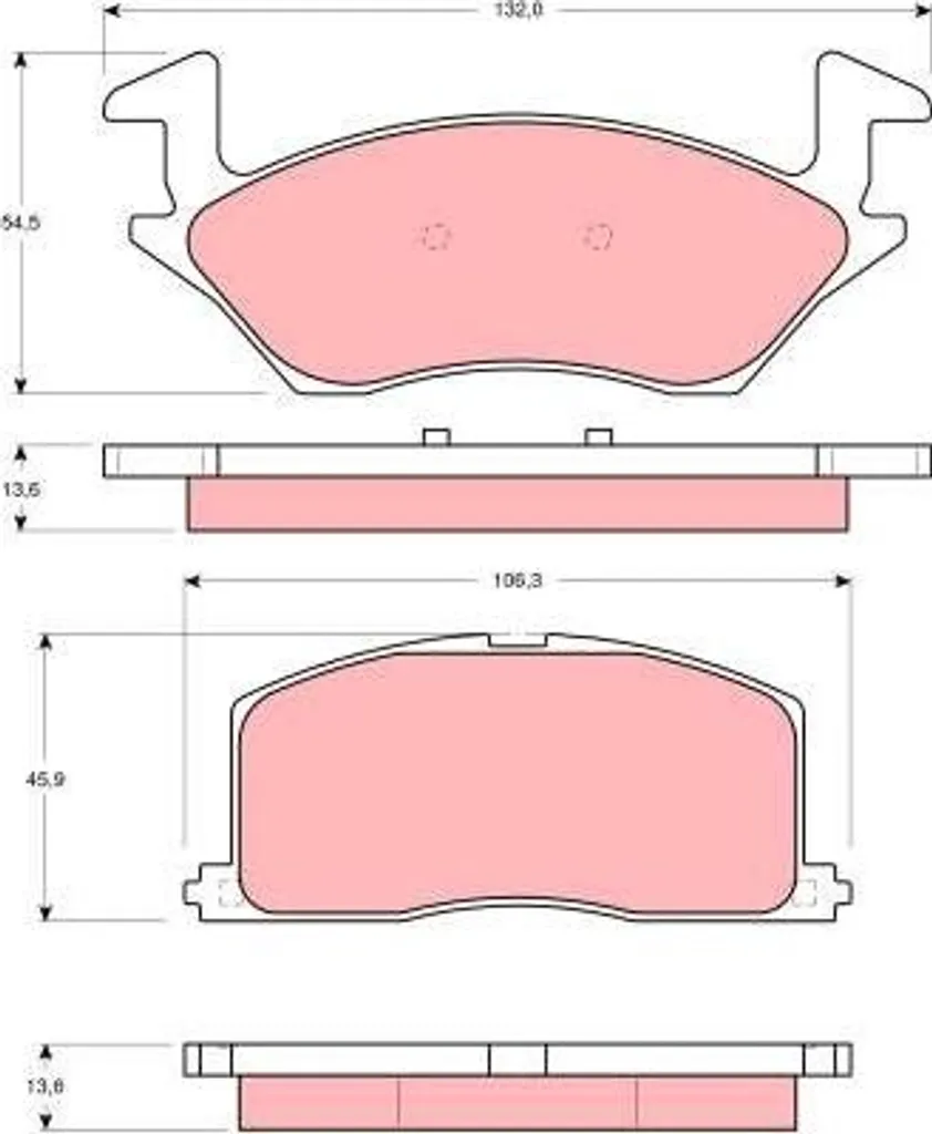 Plaquettes de frein Starlet TRW GDB878 - Sécurité de freinage OE 446510020