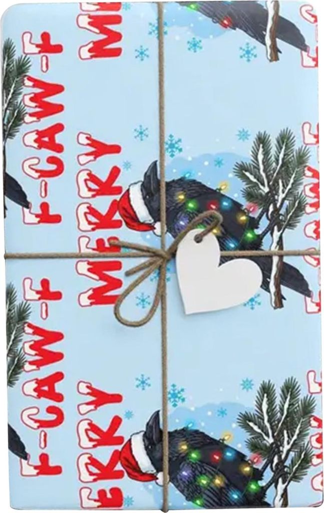F-Caw-F Hühner-Geschenkpapier – Sarkastisches Bauernhoftier-Geschenkpapier für Weihnachten, Geburtstage, Partys, DIY-Bastelgeschenke und Verpac...