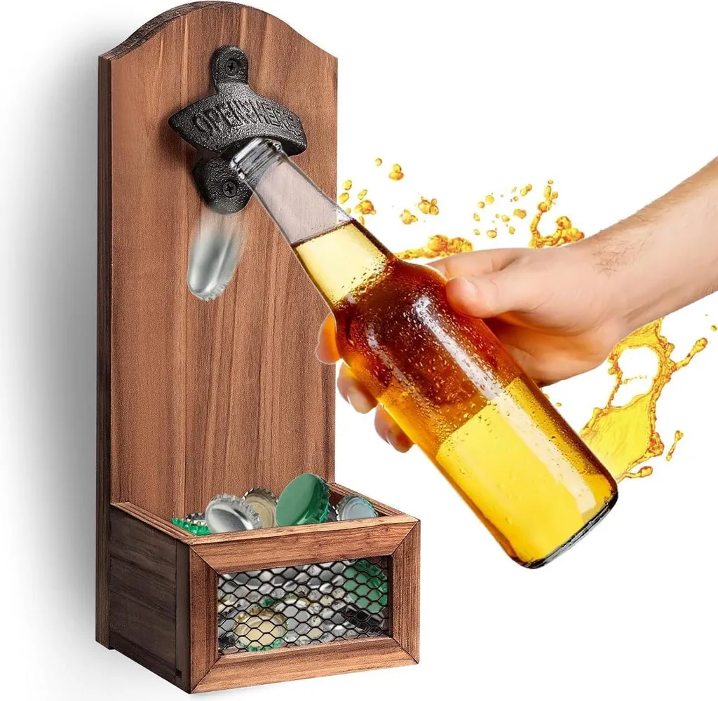 Apribottiglie Parete Vintage Legno: Design Esclusivo per Casa e Bar