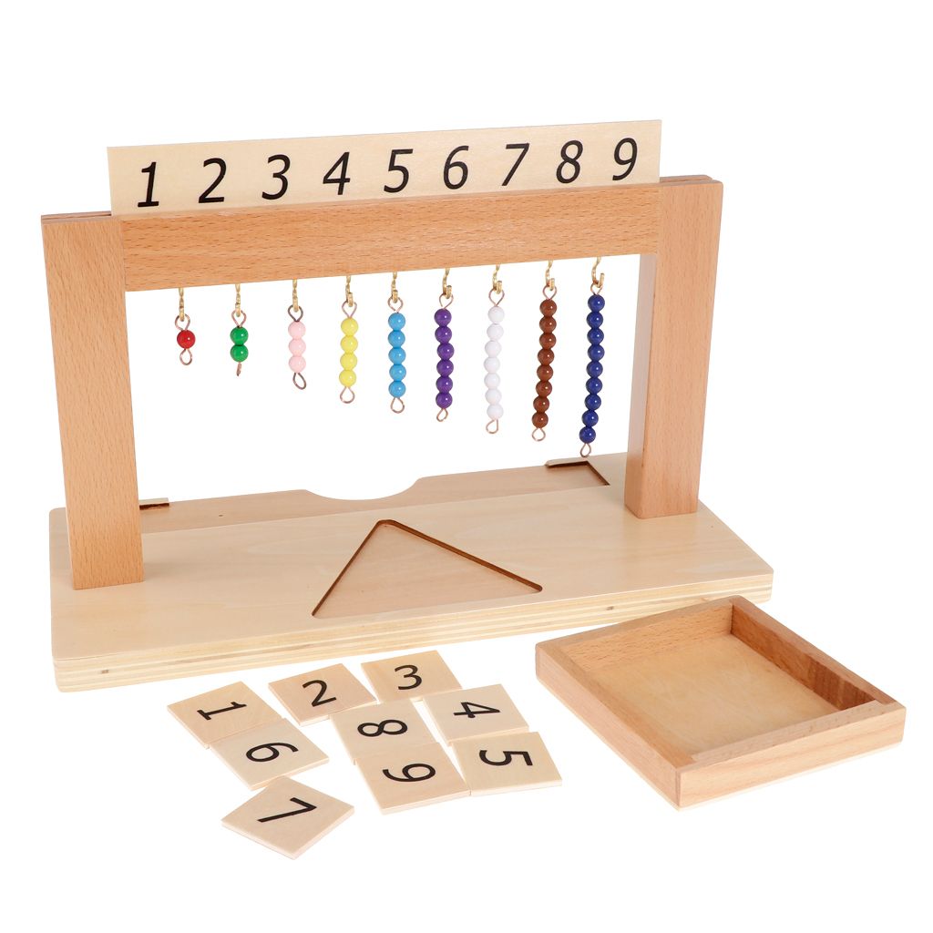 Montessori Mathe Material 1-9 Perlen Bar Mathe Count Kinder Lernspielzeug 