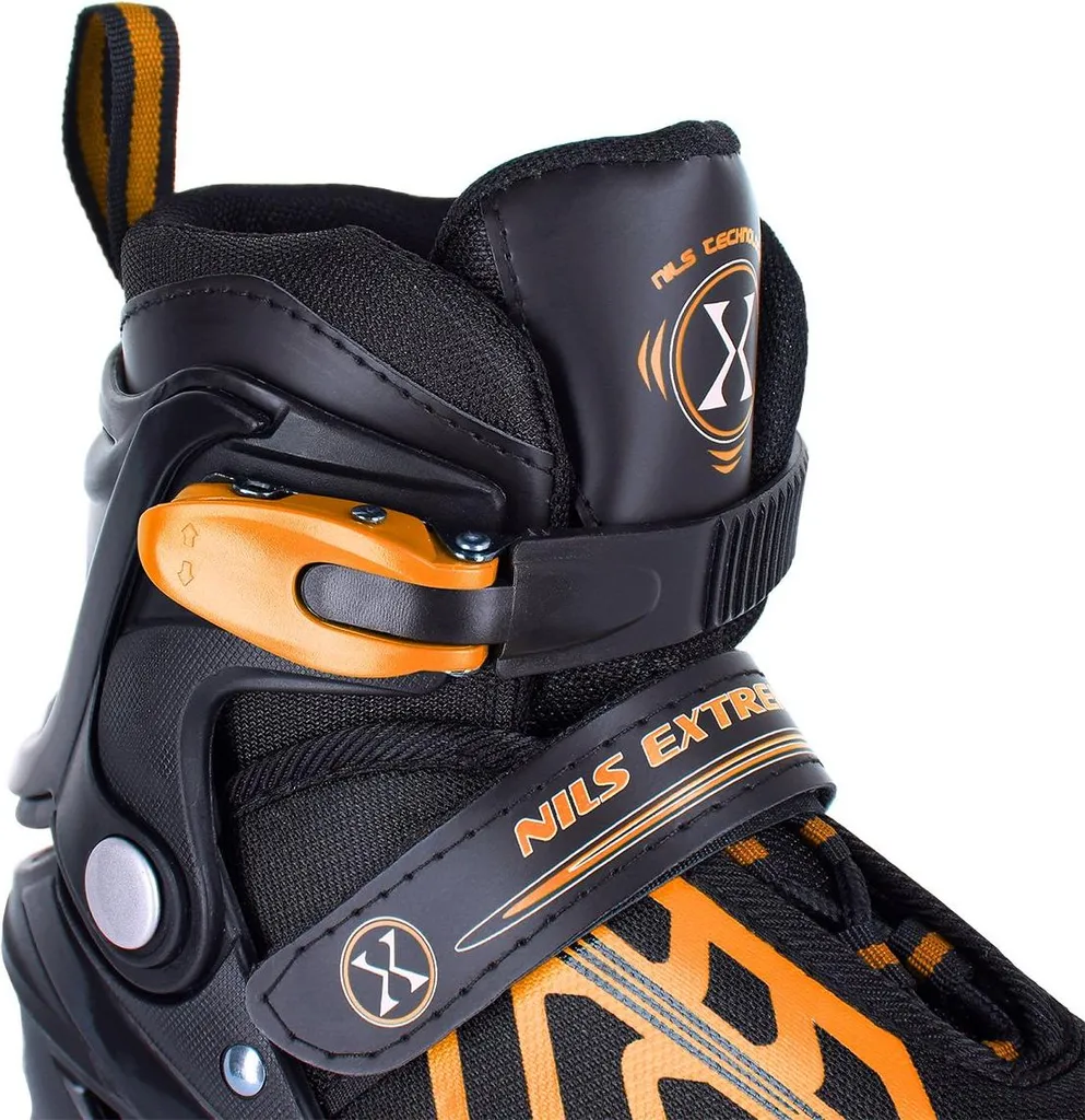 Patins à roues alignées réglables S 29-33, rollers orange anti-choc
