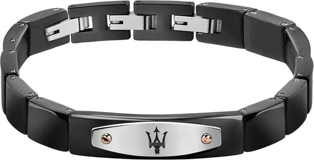 Bracciale Maserati JM419ARY05 Nero e Rose Gold - Regalo Uomo Elegante