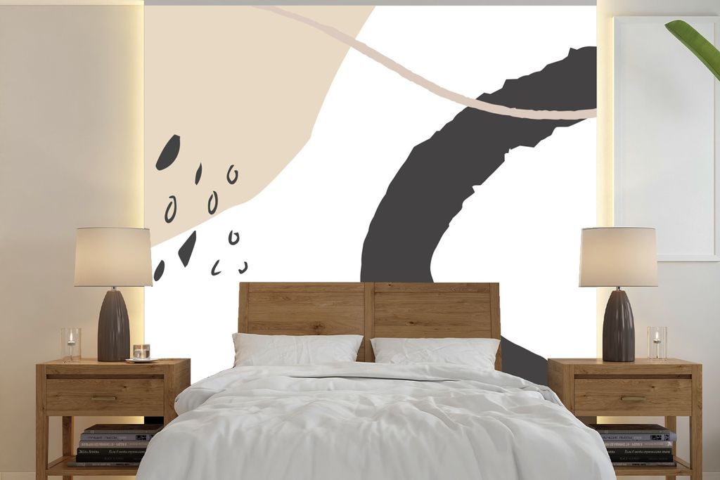 MuchoWow Fototapete für Wohnzimmer oder Schlafzimmer Wandtapete Vinyl Motivtapete Sommer - Abstrakt - Stern - 300x300 cm - Wanddekoration