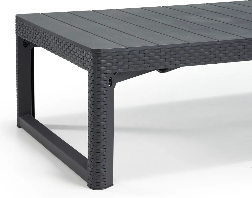 Table de jardin modulable Allibert Lyon 2 en 1 gris graphite - 13