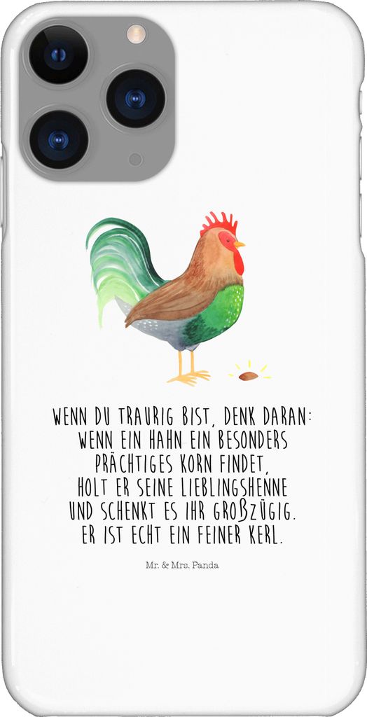Mr. & Mrs. Panda Iphone 11 Pro Handyhülle Hahn Korn - Weiß - Geschenk, Eier, Premium Kunststoff, Natur, Henne, Bauernhof, Handy Case