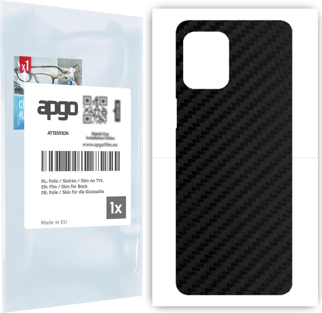 apgo Rückseite Schutzfolie für Motorola Moto Edge S - Hinten Schutzfolie Carbon, Rückseite Folie schützt vor Kratzern und Fingerabdrücken