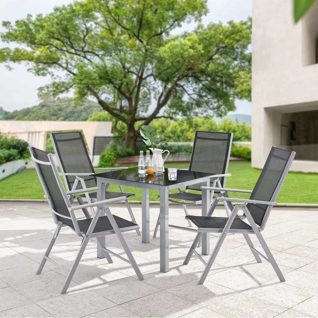 Juskys Aluminium Gartengarnitur Milano Gartenmöbel Set mit Produktbild 