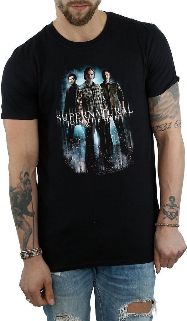 Supernatural - T-Shirt für Herren BI1513 (3XL) (Schwarz)