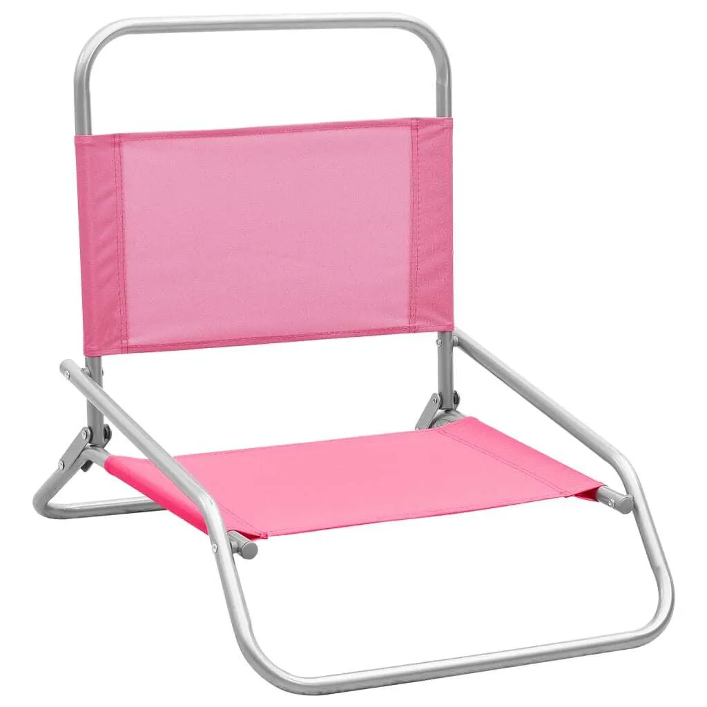 vidaXL Sedie Mare Rosa in Tessuto - Tradizione e Comfort Pieghevole
