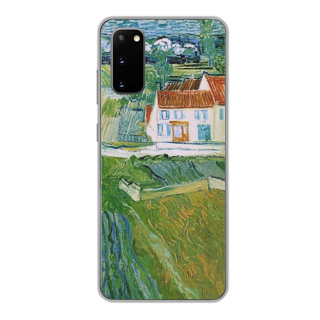 MuchoWow Handyhülle Schutzhülle Hülle für Samsung Galaxy S20 Landschaft mit Kutsche und Zug - Vincent van Gogh Silikon Softcase Handy Hülle ...