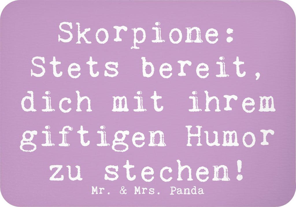 Mr. & Mrs. Panda magnet Spruch Skorpion Humor - Lavendeltraum - Geschenk, Eifersucht, zettelhalter, Tierkreiszeichen, giftig, Geschenke Sternzeiche...