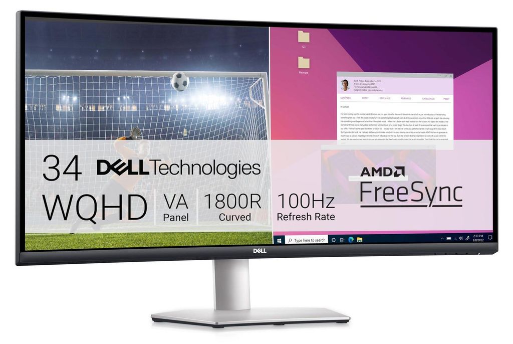 DELL S Series S3423DWC, 86,4 cm (34"), 3440 x 1440 Pixel, Produktbild 