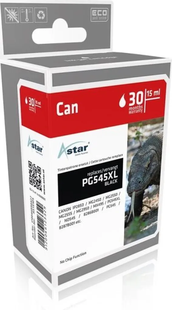 Cartuccia Nero Rigenerata Astar PG-545XL - Dai Vita alla tua Canon