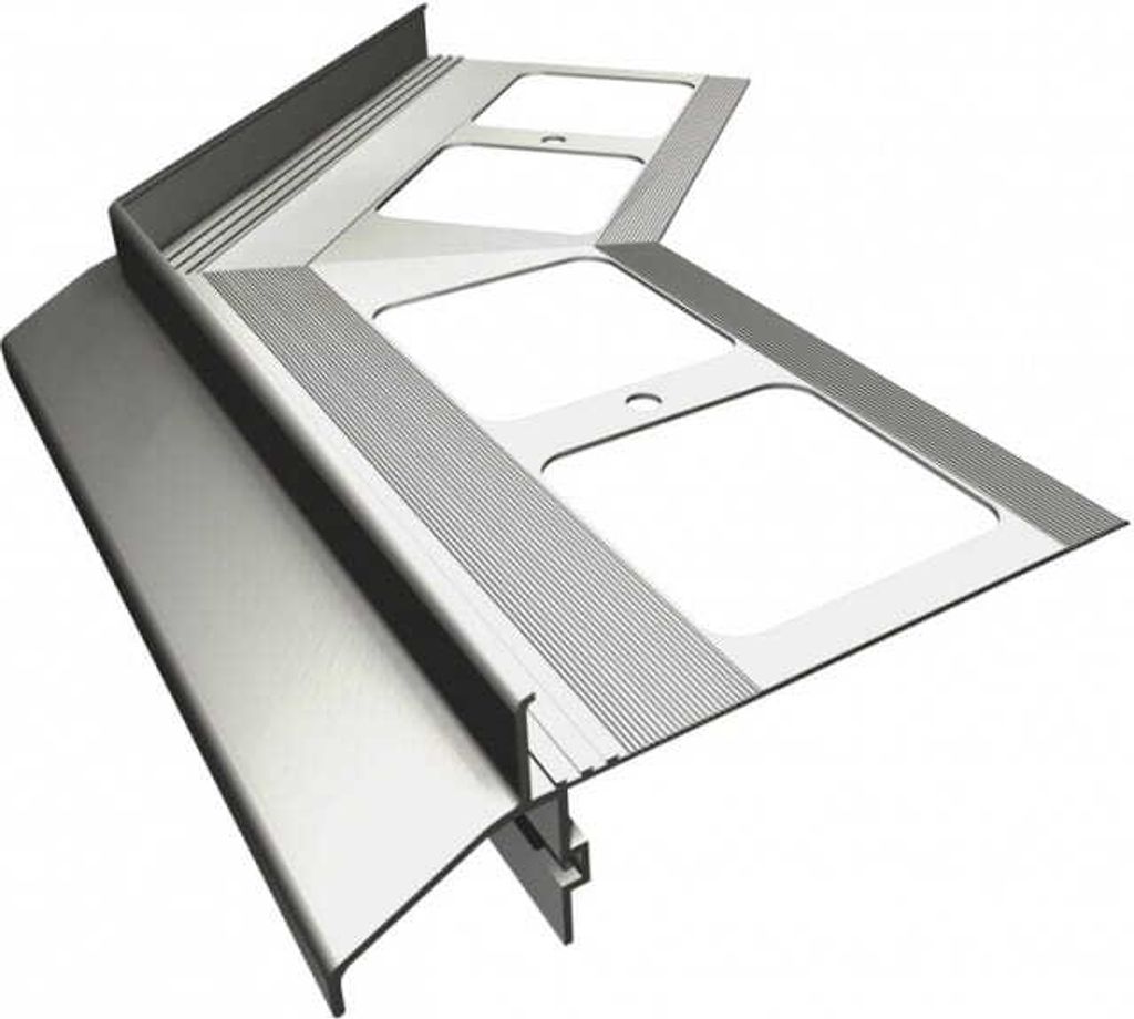 Renoplast Aluminium Traufprofil K40 Keramikboden, Innenecke 135°, Graphit