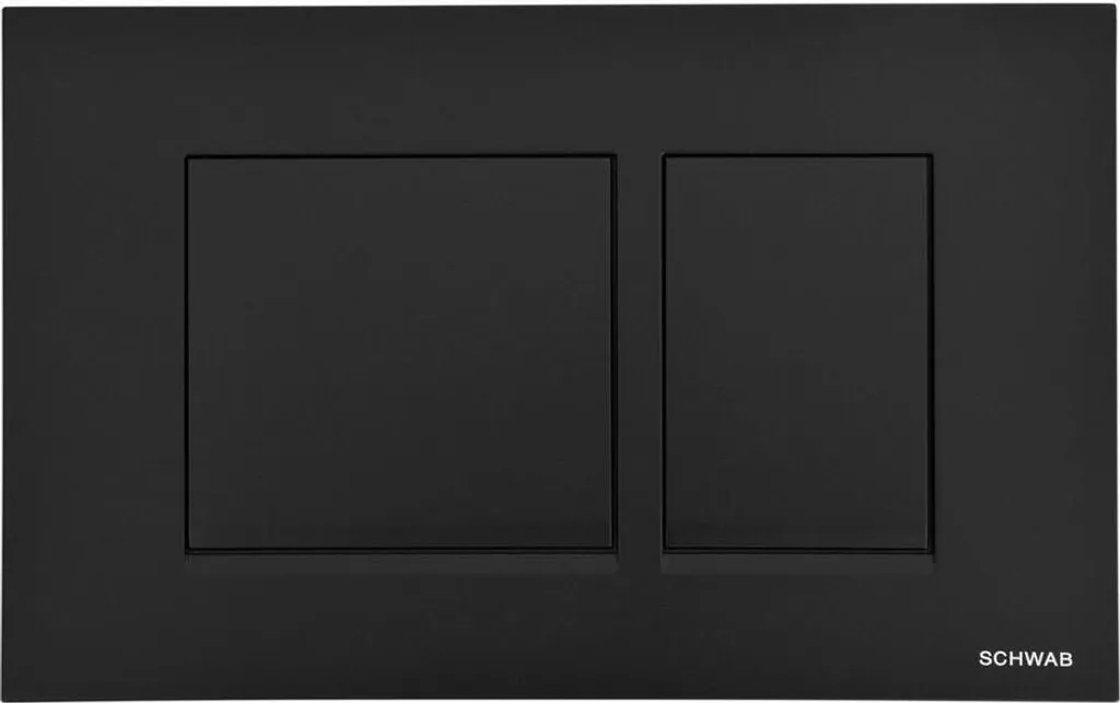 Placca di Comando WC Schwab Ceres Nera 246x159 mm - Design Moderno