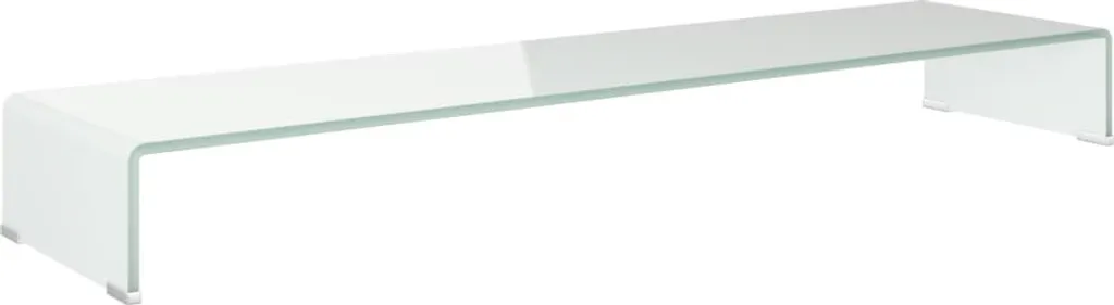 Supporto TV in Vetro Verde 120x30x13 cm - Rialzo Monitor Design Elegante