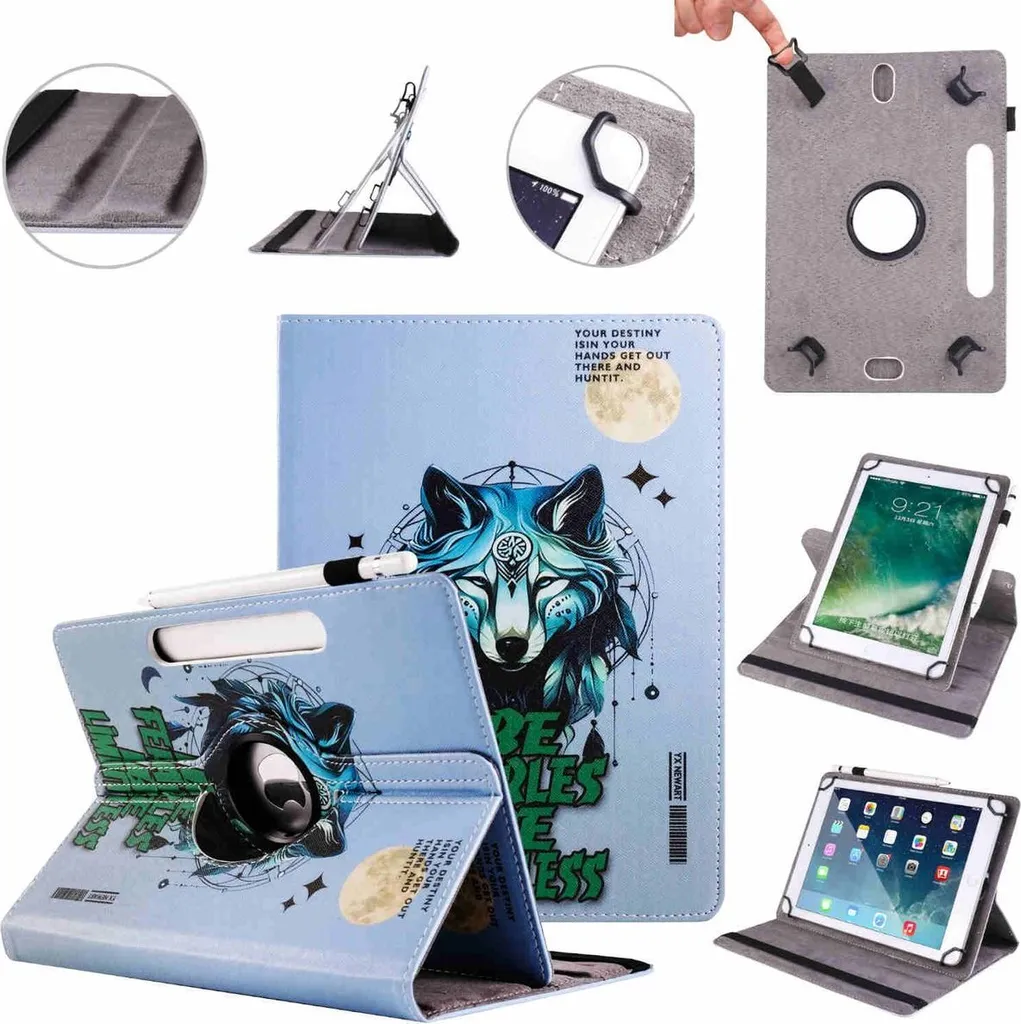 Per Huawei MatePad T10 / T10s 2020 360 gradi motivo 2 tablet caso arte custodia in pelle copertura